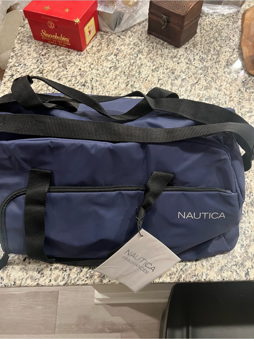 Nautica Navy and Black Travel Duffel Bag